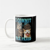 I Commit Tax Fraud Funny Cat Meme Bootleg Graphic  コーヒーマグカップ (左)
