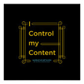「I Control My Content」ポスター ポスター (正面)