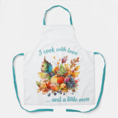 I cook with love on Thanksgiving エプロン (正面)