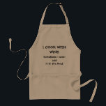 I Cook With Wine Funny Apron スタンダードエプロン<br><div class="desc">I Cook With Wine Funny Apron</div>