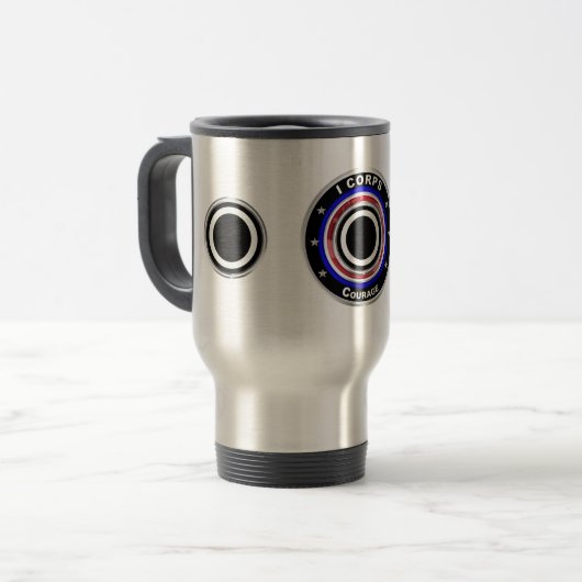 I Corps「アメリカ軍部隊」 トラベルマグ (正面左)