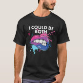 I Could Be Both Bisexual Pride March Bisexuality L Tシャツ (正面)