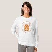 I COULD BE MEANER BUT JUST TOO HAPPY Fun Capybara Tシャツ (正面フル)