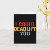 I Could Deadlift You Funny Gym Quote カード (黄色い花)
