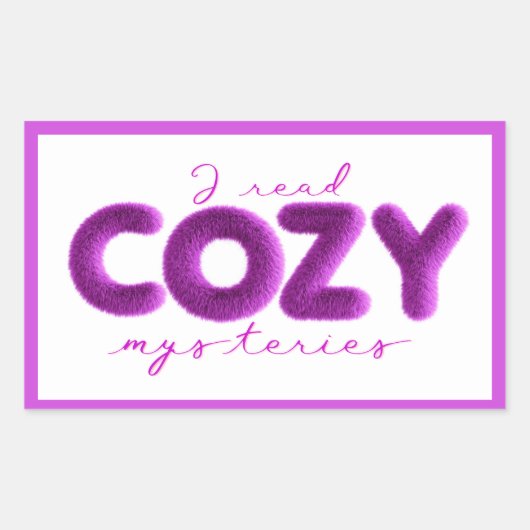 I Cozy 読 Mysteryステッカー 長方形シール (正面)