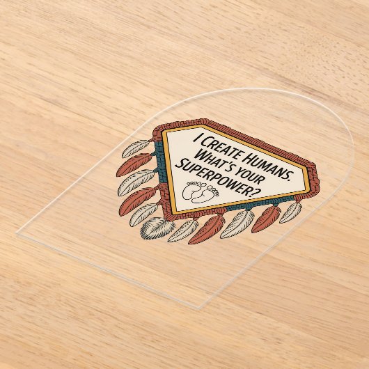 I Create Humans. What’s Your Superpower アクリル招待状 (レイダウン)