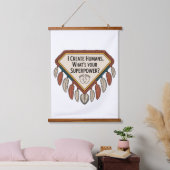 I Create Humans. What’s Your Superpower 吊り下げ型タペストリー (寝室)