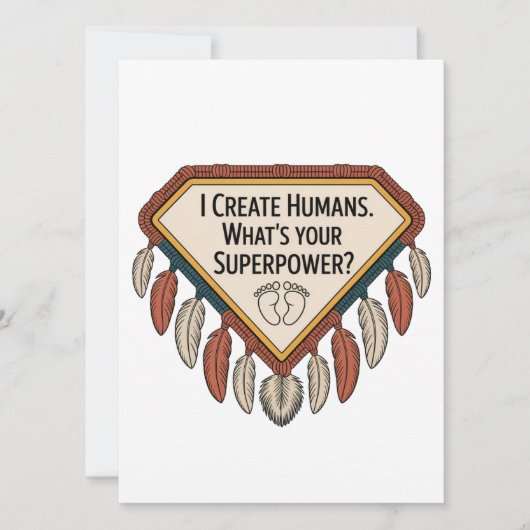 I Create Humans. What’s Your Superpower 招待状 (正面)