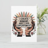 I Create Humans. What’s Your Superpower 招待状 (スタンド正面)