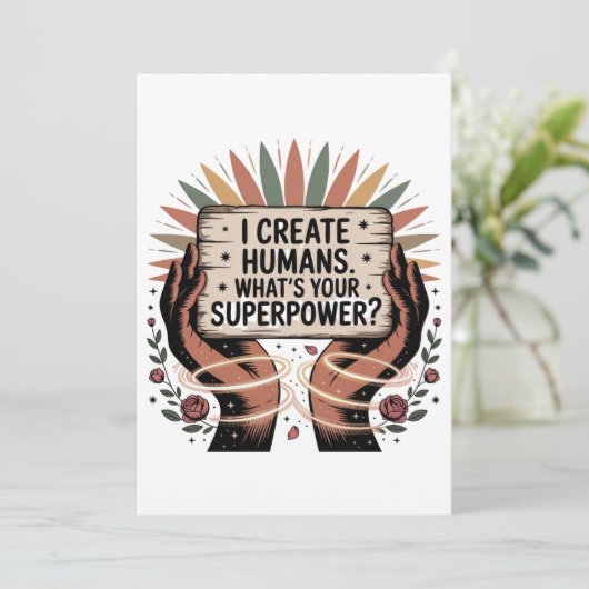 I Create Humans. What’s Your Superpower 招待状 (スタンド正面)