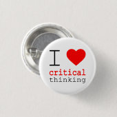 I ❤️ Critical Thinking 缶バッジ (正面&裏面)