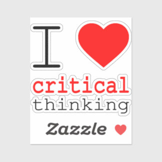 I ❤️ critical thinking vinyl stickers シール