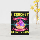 I Crochet So I Don't Choke People Save A Life Send カード (黄色い花)