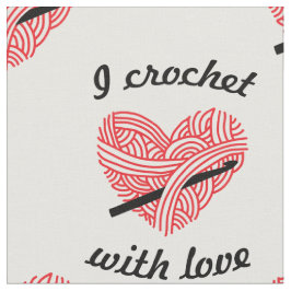 "I Crochet with Love"糸ハート付き/フック工芸品 ファブリック