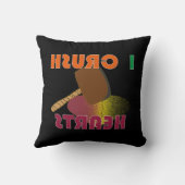 "I Crush Hearts" Anti-Valentine's Day Pillow クッション (裏面)