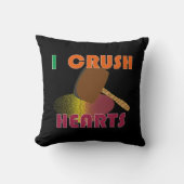 "I Crush Hearts" Anti-Valentine's Day Pillow クッション (正面)
