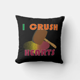 "I Crush Hearts" Anti-Valentine's Day Pillow クッション