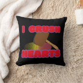 I Crush Hearts Funny Sarcastic Valentine's Day クッション (ブランケット)