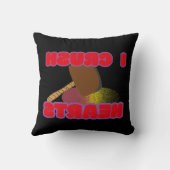 I Crush Hearts Funny Sarcastic Valentine's Day クッション (裏面)