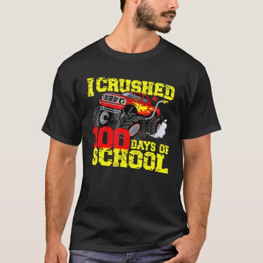 I Crushed 100 Days Of School Happy 100th Day Stude Tシャツ (正面)