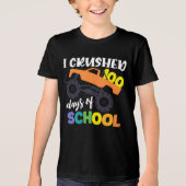 I Crushed 100 Days of School Truck 2025 トライブレンドTシャツ (正面)