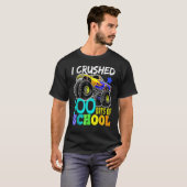 I Crushed 100 Days Of School TShirt Boys Monster T Tシャツ (正面フル)