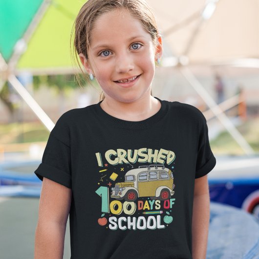 I Crushed 100 Days Of the School Funny Student Tシャツ
