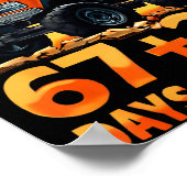 I Crushed 67 + 33 Days Of School Monster Truck Boy ポスター (角)