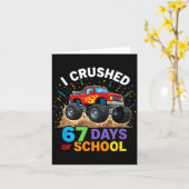 I Crushed 67 Days Of School 67 Meme 6 7 Monster Tr カード (黄色い花)