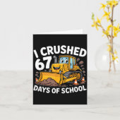 I Crushed 67 Days Of School 67th Day Of School Boy カード (黄色い花)