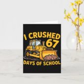 I Crushed 67 Days Of School 67th Day Of School Boy カード (黄色い花)