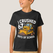 I Crushed 67 Days Of School 67th Day Of School Boy Tシャツ (正面)