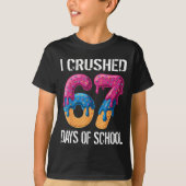 I Crushed 67 Days Of School Boys Ice Cream Drip Ae Tシャツ (正面)