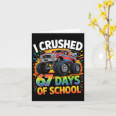 I Crushed 67 Days Of School Funny Meme Gen Z Stude カード (黄色い花)