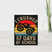 I Crushed 67 Days Of School Funny Six Seven Meme B カード (正面)