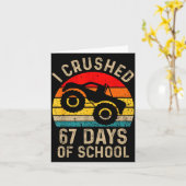 I Crushed 67 Days Of School Funny Six Seven Meme B カード (黄色い花)