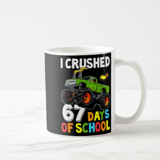 I Crushed 67 Days Of School Funny Six Seven Meme B コーヒーマグカップ (右)