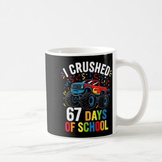 I Crushed 67 Days Of School Funny Six Seven Meme B コーヒーマグカップ (右)