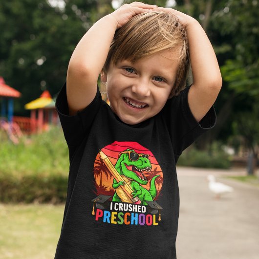 I Crushed Preschool" – T-Rex with with Glasses Tシャツ
