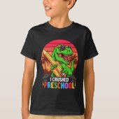 I Crushed Preschool" – T-Rex with with Glasses Tシャツ (正面)