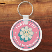 I Cry a Lot But I Am So Productive Keychain キーホルダー (裏面)