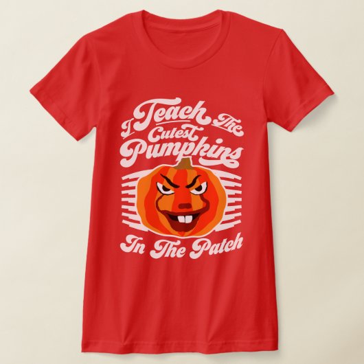 I Cutest Pumpkins教え – 面白いハロウィーン先生 Tシャツ (レイダウン)