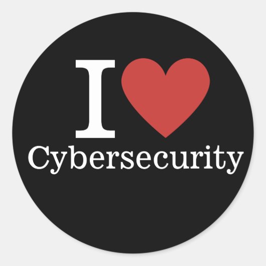 I Cybersecurity ❤️ for Students/Facultyカスタム ラウンドシール (正面)