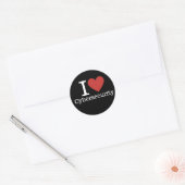 I Cybersecurity ❤️ for Students/Facultyカスタム ラウンドシール (封筒)