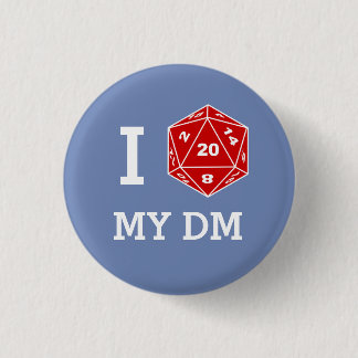 I d20私のDMボタン(I愛私のDM) 缶バッジ
