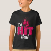 I`d Hit That Funny Boxing Gift For Kickboxing Woma Tシャツ (正面)
