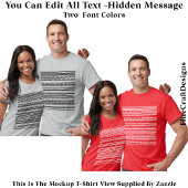 I’d Rather Be At Home Hidden Message 084BL Funny Tシャツ