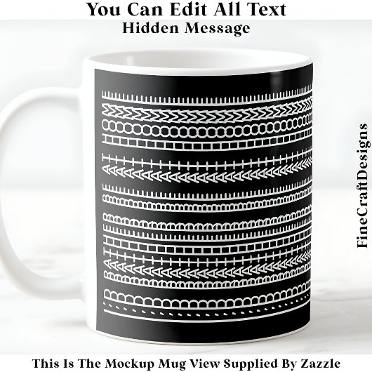 I’d Rather Be At Home Hidden Message 084W Quote コーヒーマグカップ