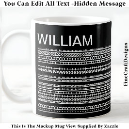 I’d Rather Be At Home & Name Hidden Message 085 コーヒーマグカップ