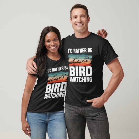 I d Rather Be Bird Watching  Birding Birdwatching Tシャツ (ユニセックス)